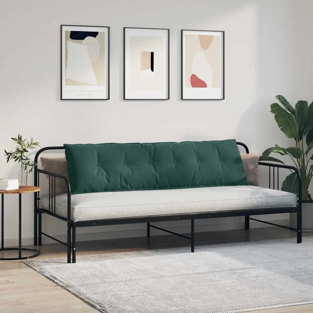 Poglavni vzglavnik Temno zelena 180 x 50 cm Žametna tkanina - slika 4