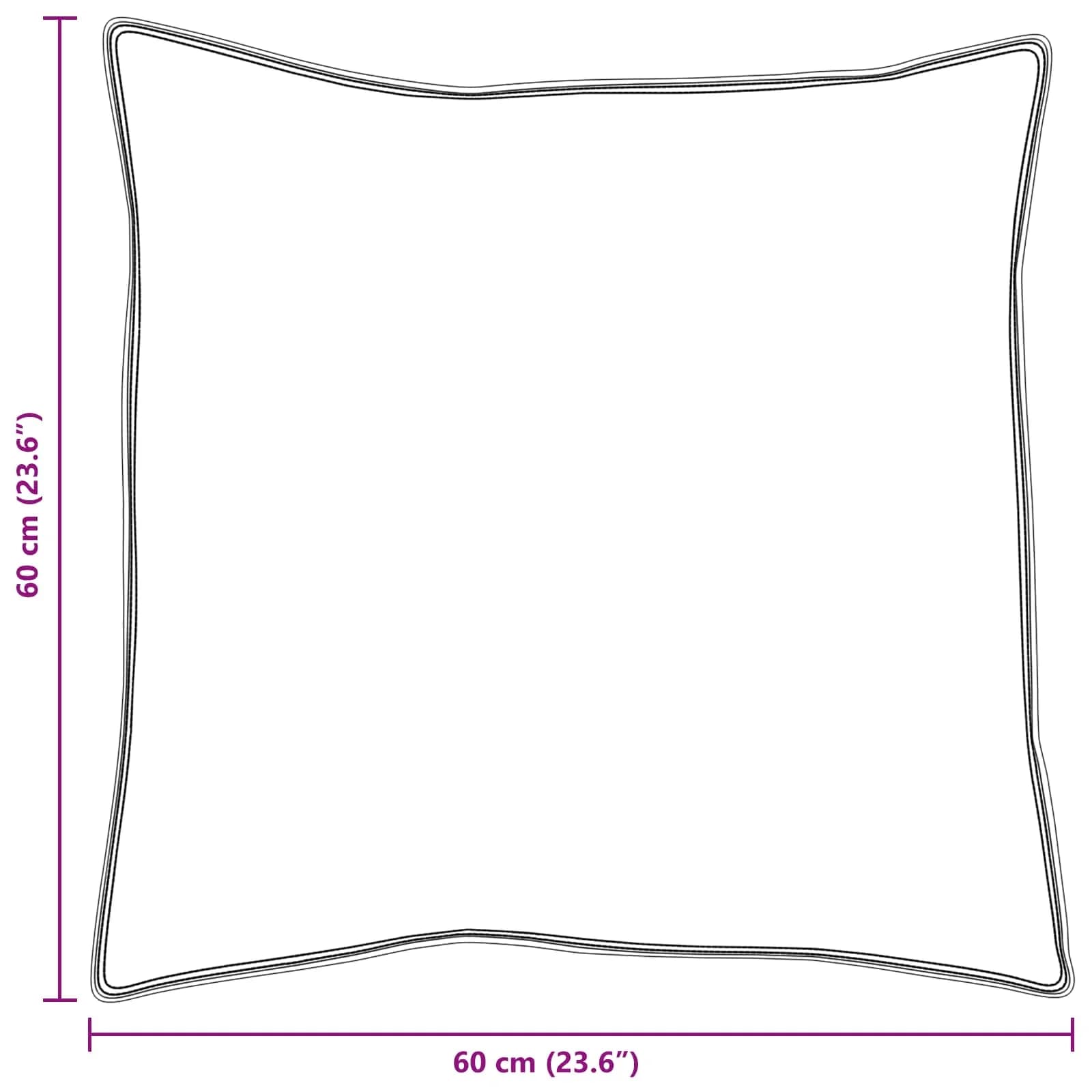 Vzglavnik 2 kos 60 x 60 cm Bombaž Bela - slika 4