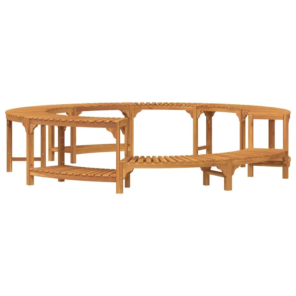 Obrobje vroče kadi Rjava Ø255 x 55,5 cm Masiven les akacije - slika 2