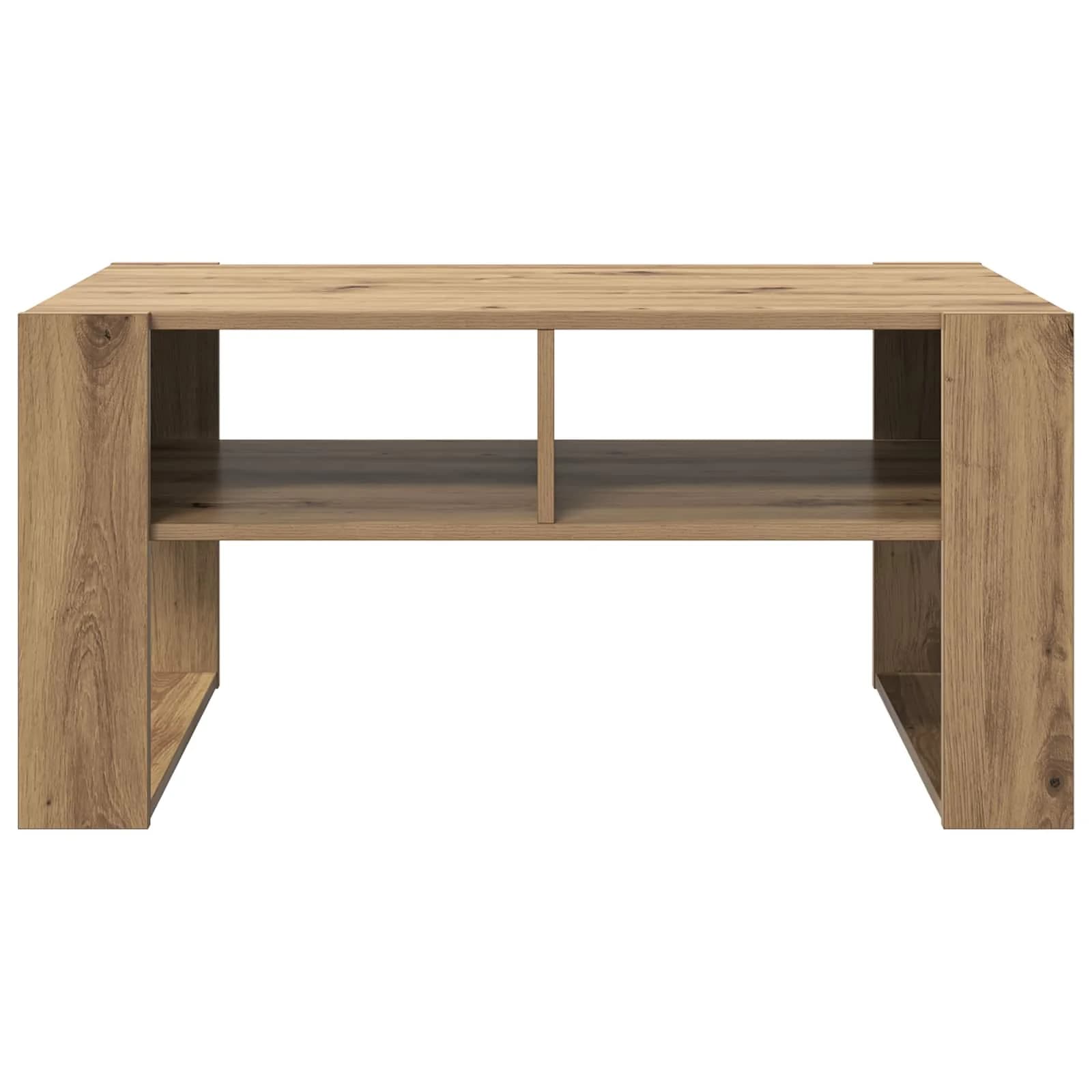 Klubska miza Umetni hrast 92 x 53 x 45 cm Inženirski les - slika 5