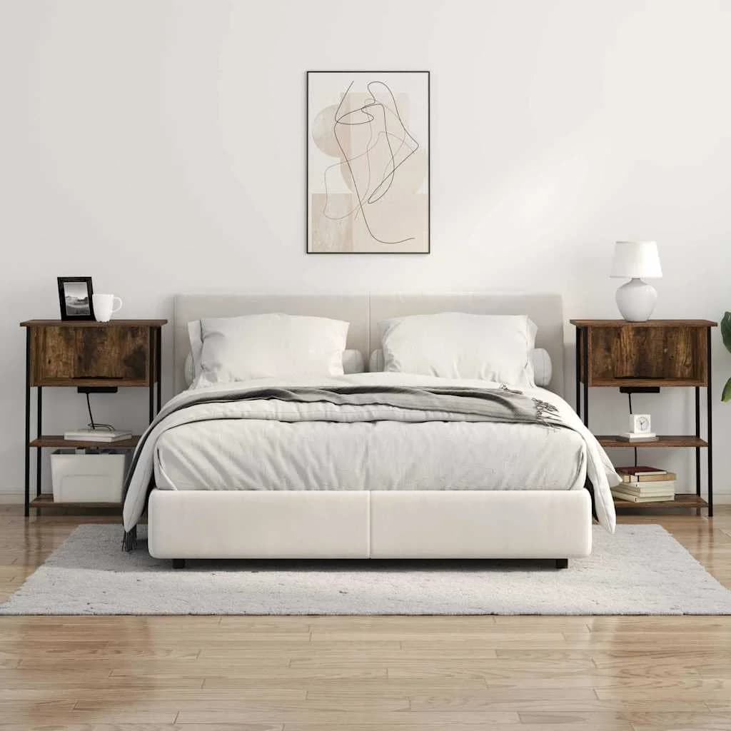 Nočna omarica Dimljeni oreh 55 x 31 x 76 cm Inženirski les - slika 4