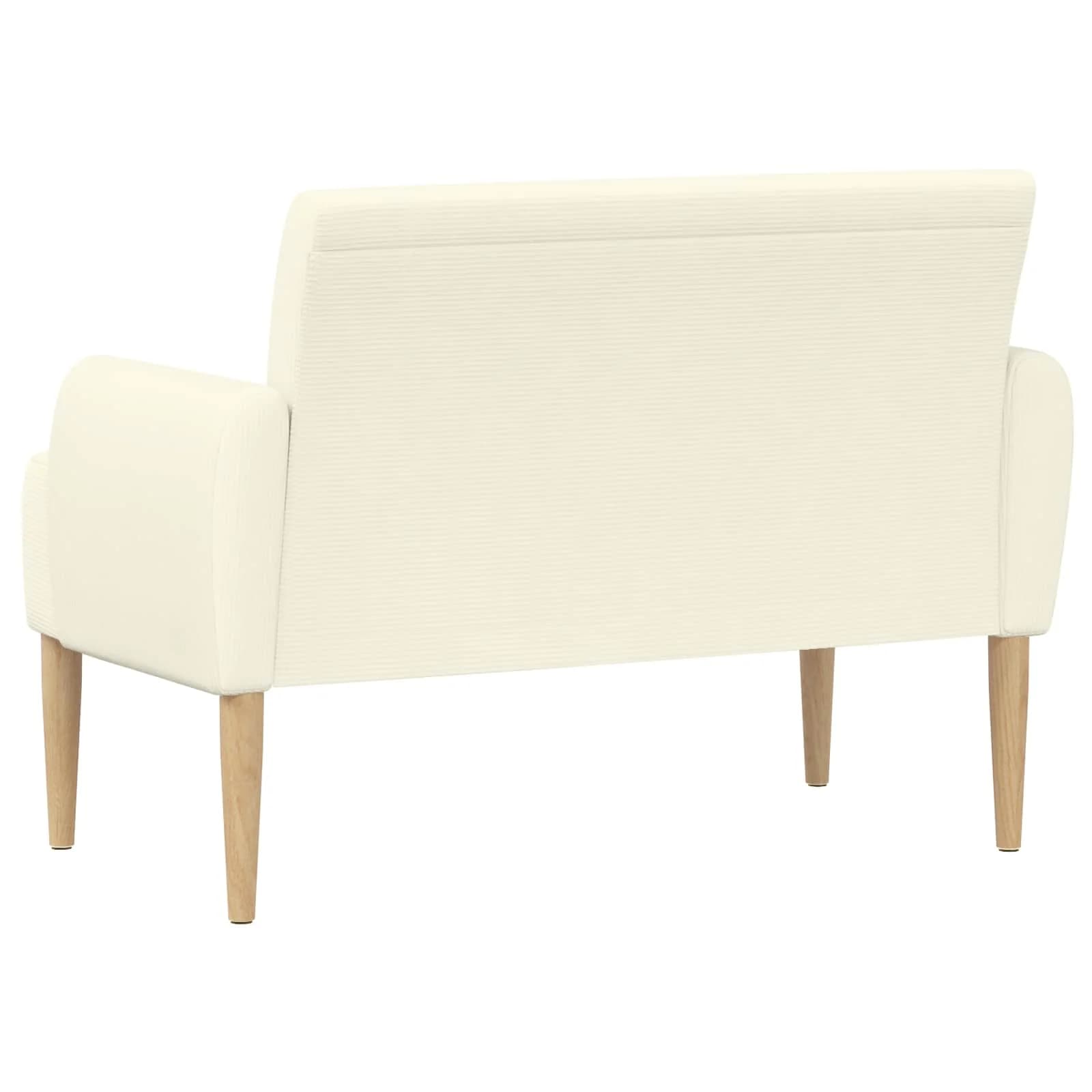Dvojnica s gumbi Krem 116 x 67 x 81 cm Žametna tkanina - slika 5