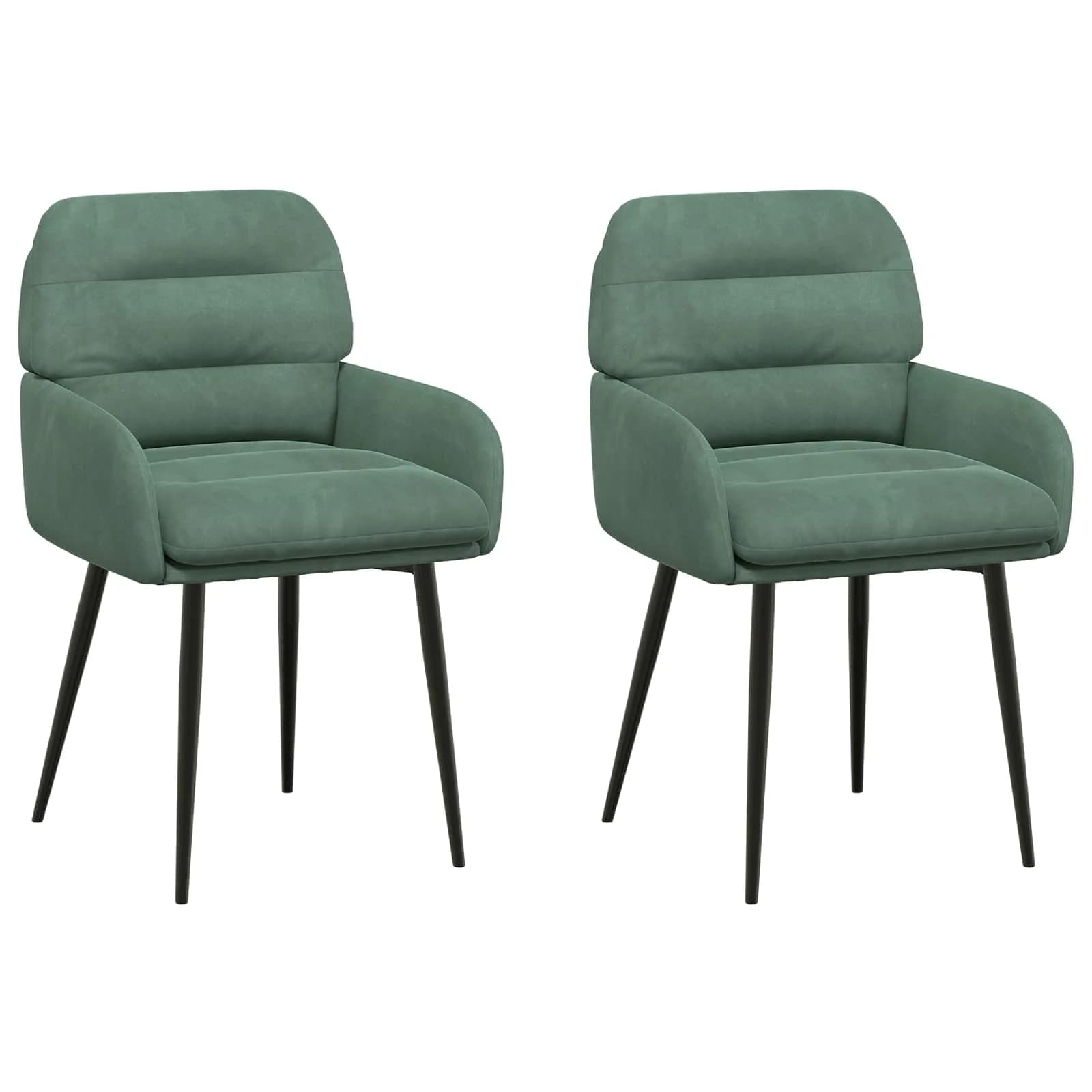 Jedilni stoli 2 kos Žamet Morsko zelena 59 x 59,5 x 90 cm - slika 2