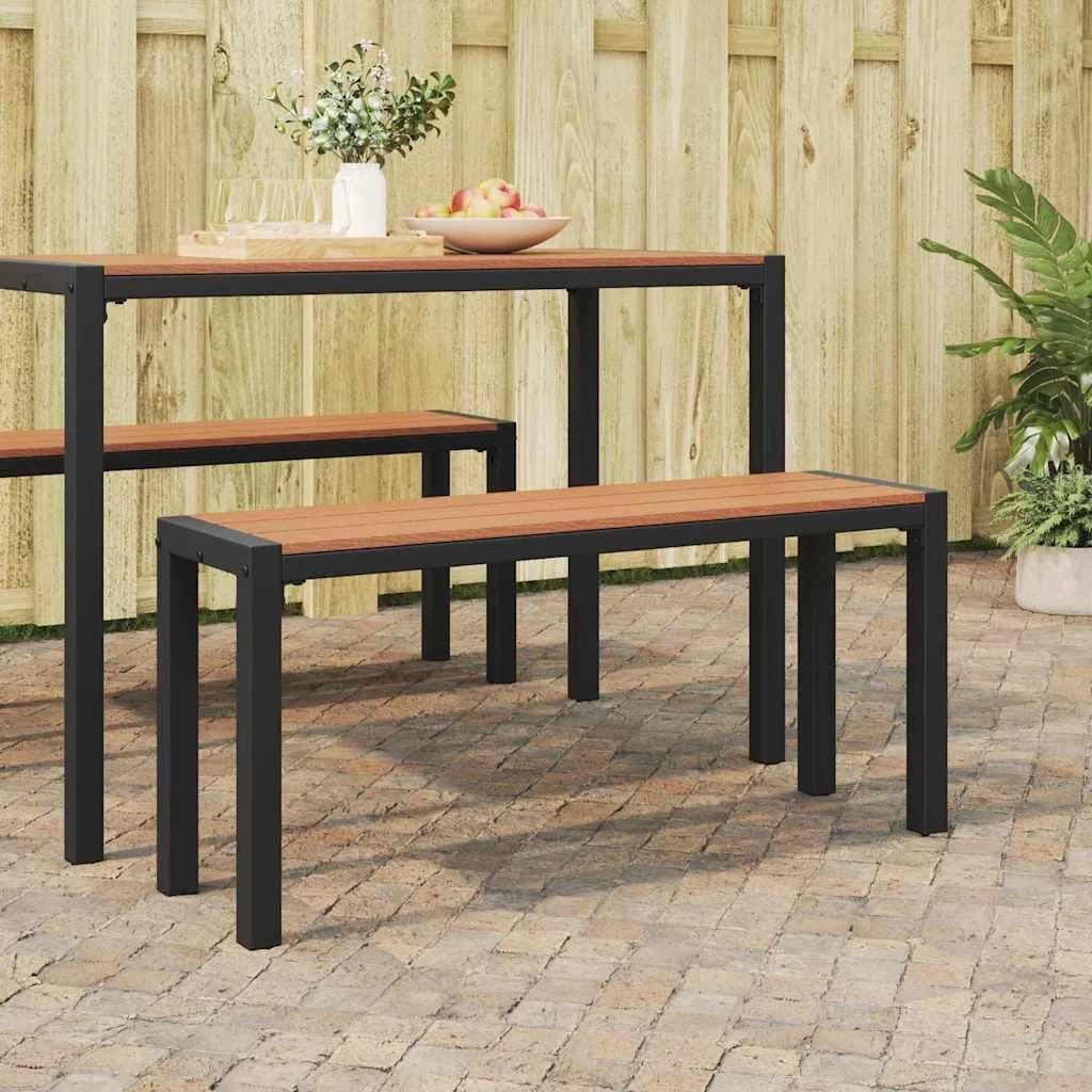 Vrtna klop Rjava 100 x 28 x 45 cm Jeklo