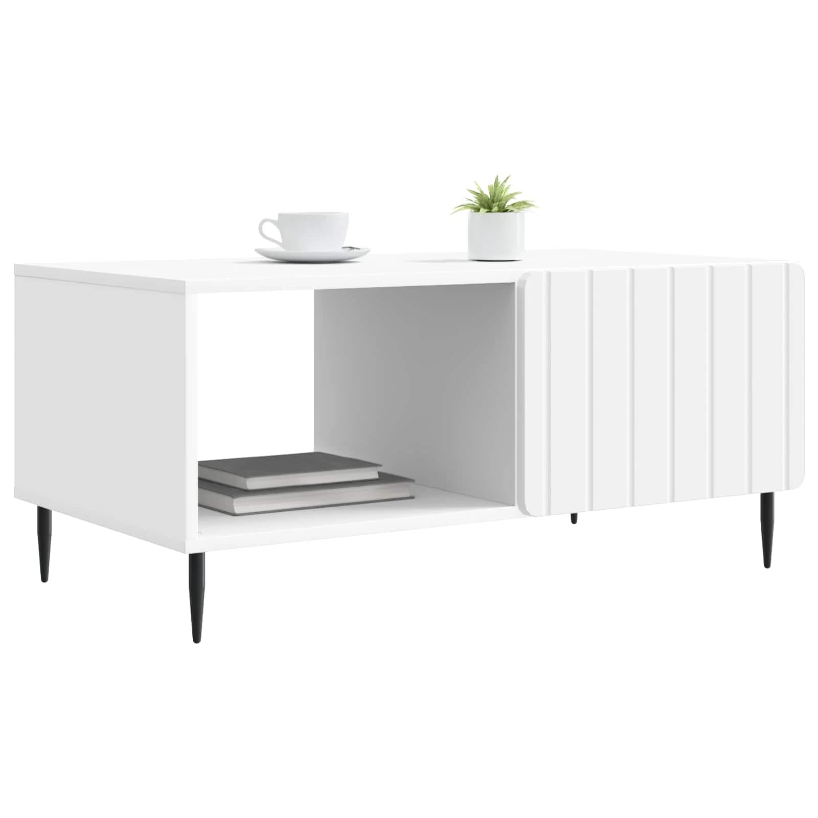 Klubska miza Bela 90 x 50 x 40 cm Inženirski les - slika 3
