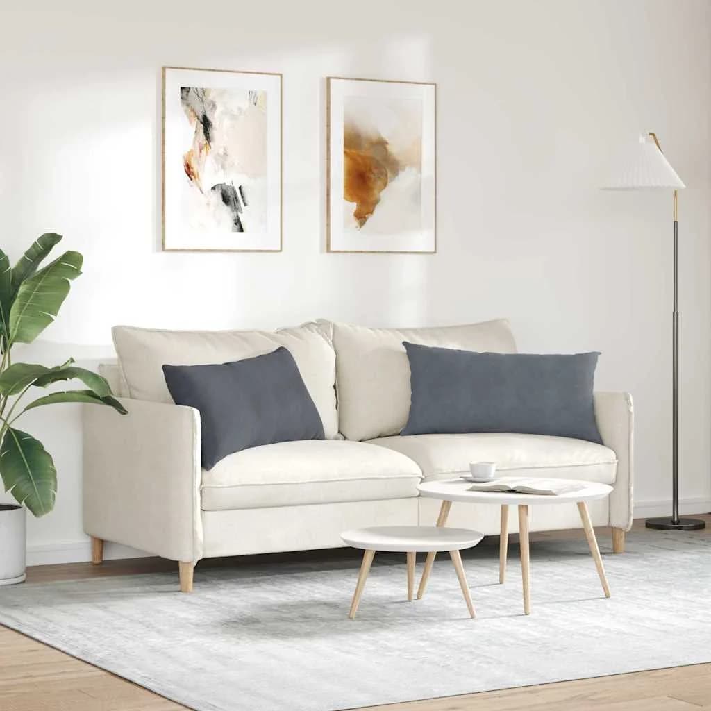 Blazine za kavč 2 pcs Temno siva 80 x 40 cm Žametna tkanina - slika 4