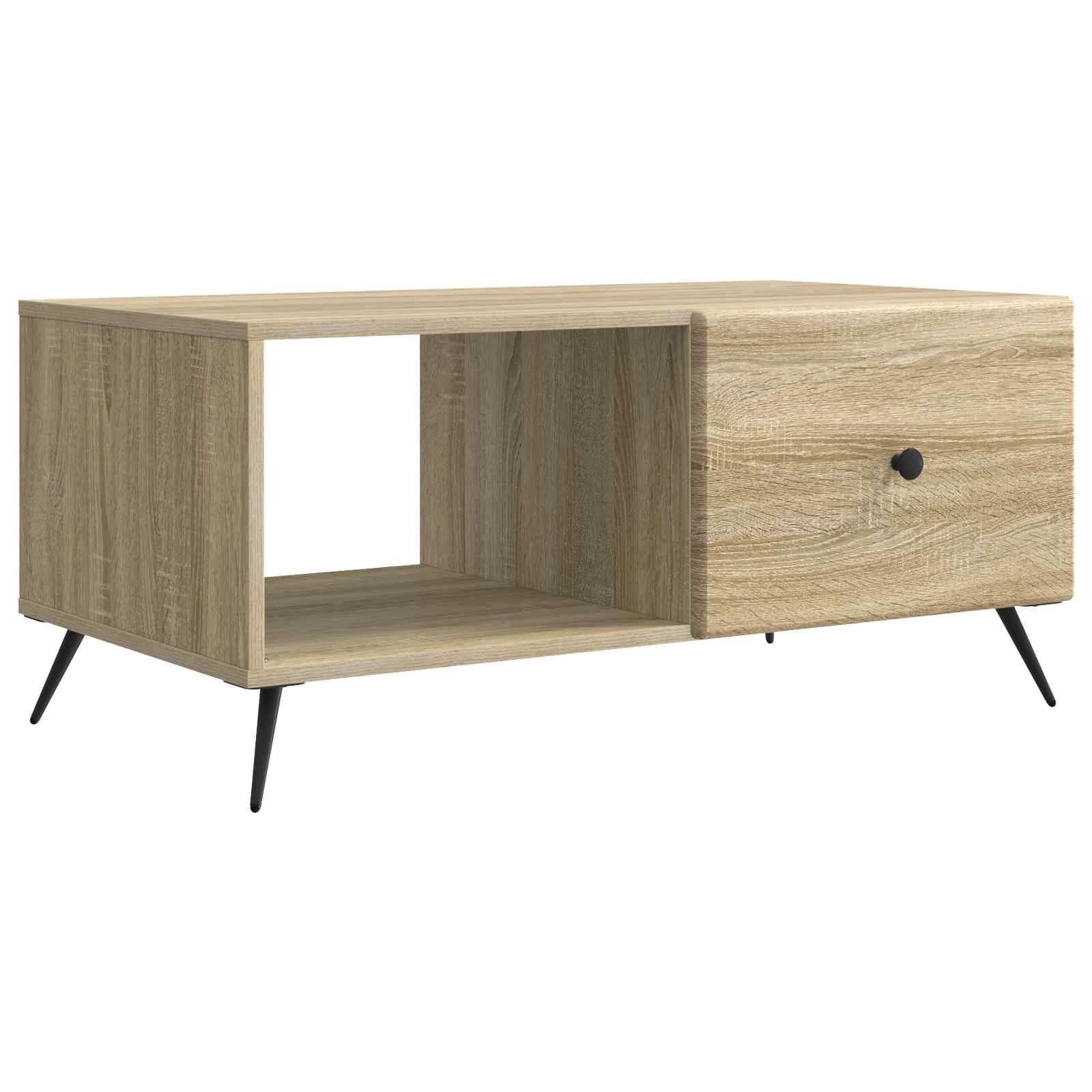 Klubska miza Sonoma hrast 90 x 50 x 40 cm Inženirski les - slika 2
