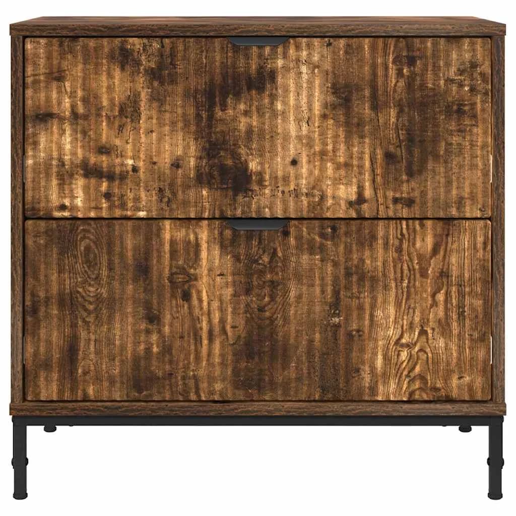 Nočna omarica Dimljeni hrast 63.5 x 36 x 61 cm Inženirski les - slika 6