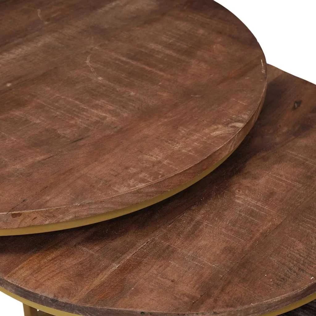 Mize za kavo z gnezdenjem 2 kos Temno rjava 50 x 50 x 40 cm - slika 9