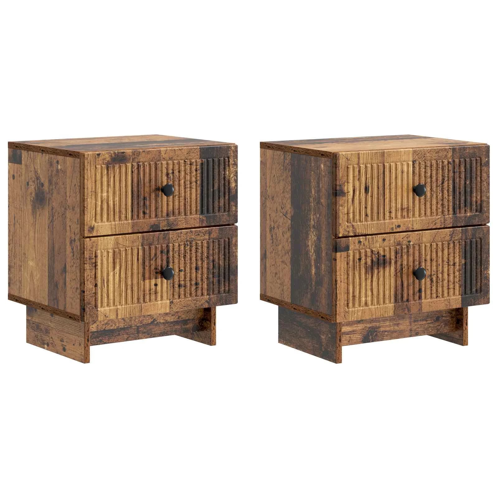 Nočna omarica 2 kos Star les 43 x 34,5 x 47,5 cm Inženirski les - slika 2