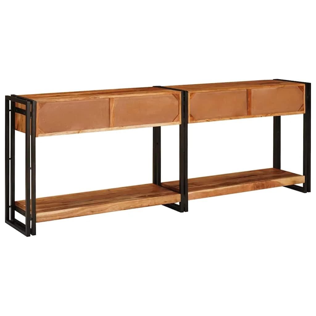 Konzolne mizice 2 kos Rjava 200 x 33 x 75 cm - slika 7