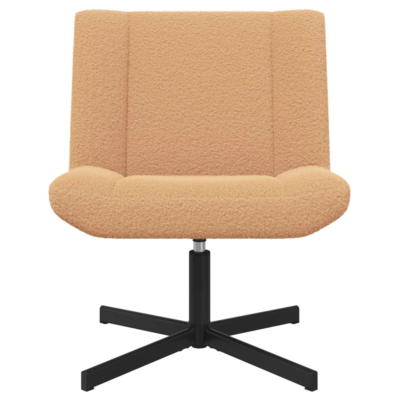 Vrtljiv stol Bež 63 x 75 x 76 cm Ovčja koža - slika 2