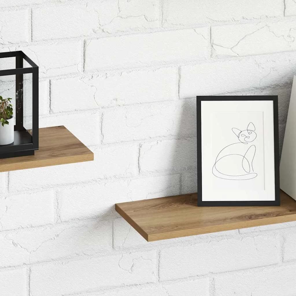 Polica za knjige 3 nivojev 4 kos 80 x 20 x 1,5 cm Rjava - slika 4