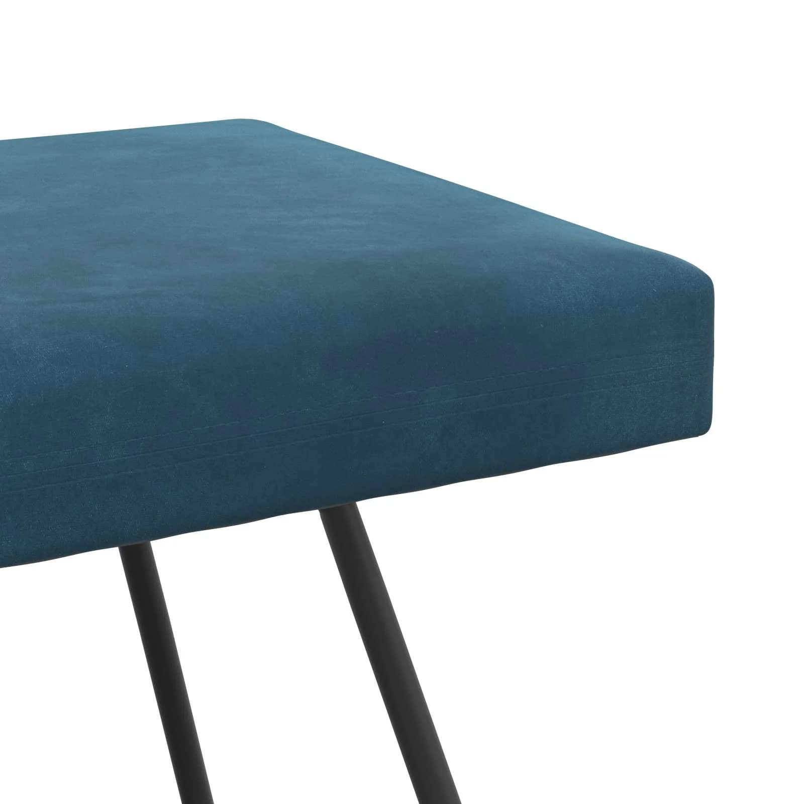 klop Modra 80 x 40 x 45 cm Žamet - slika 6