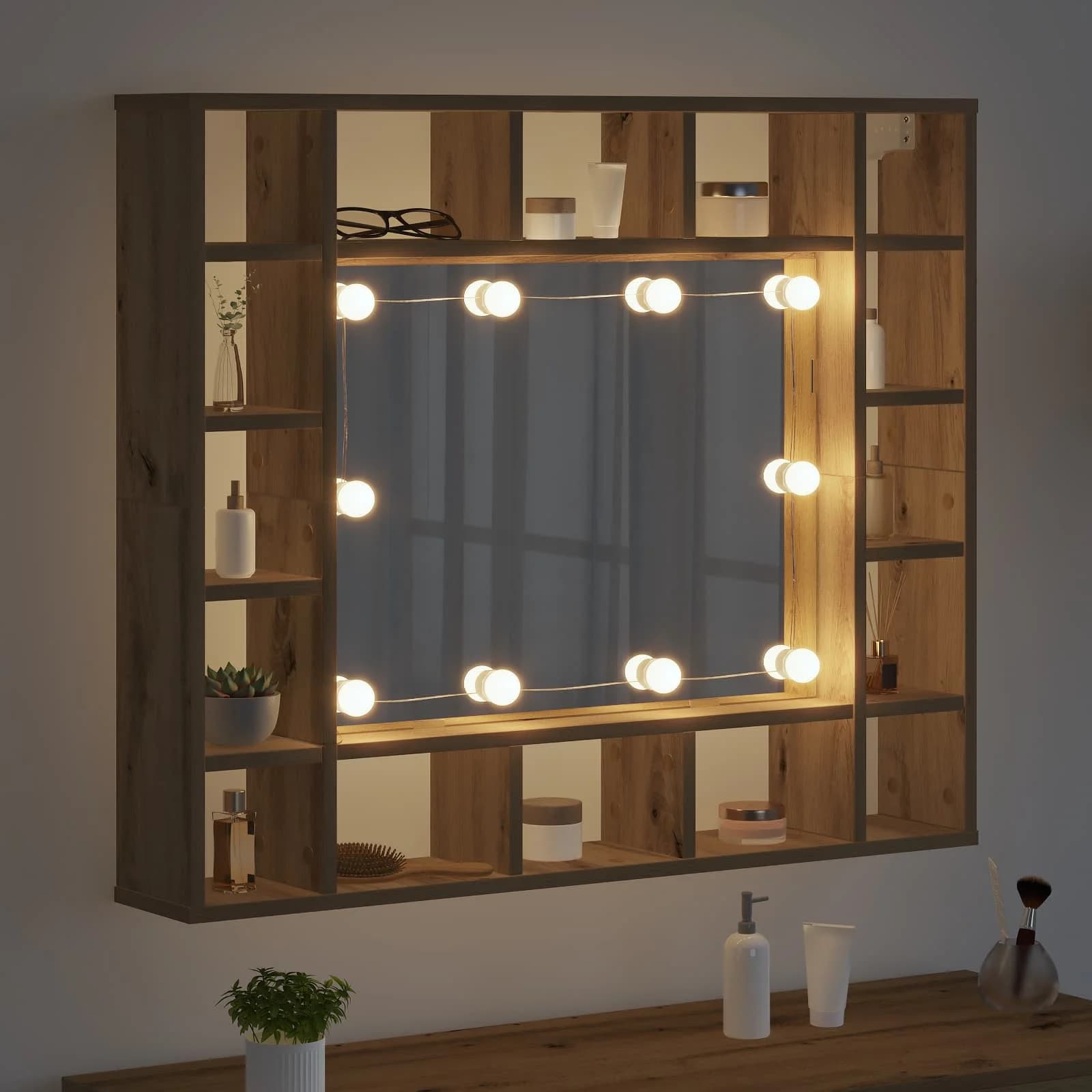 Ogledalni luči 12 kos Bela 4,5 x 4,5 x 4,7 cm Plastika - slika 5
