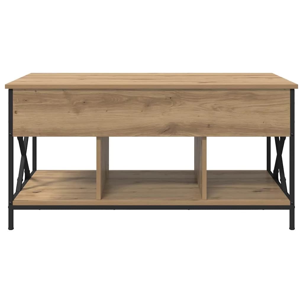 Klubska miza Umetni hrast 100 x 55 x 48.5 cm Inženirski les - slika 6