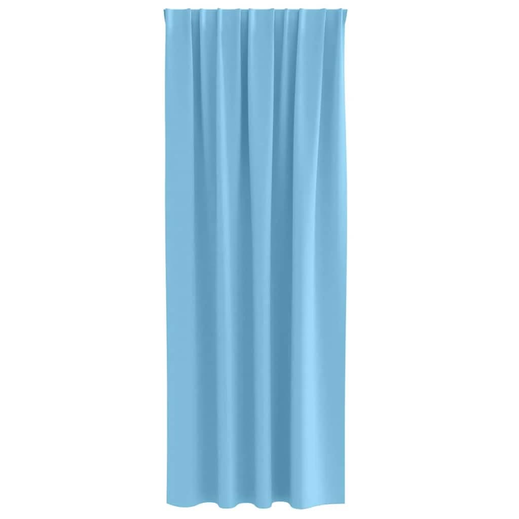 Zavese za zatemnitev z obroči 2 kos Sveta modra 245 x 140 cm - slika 4