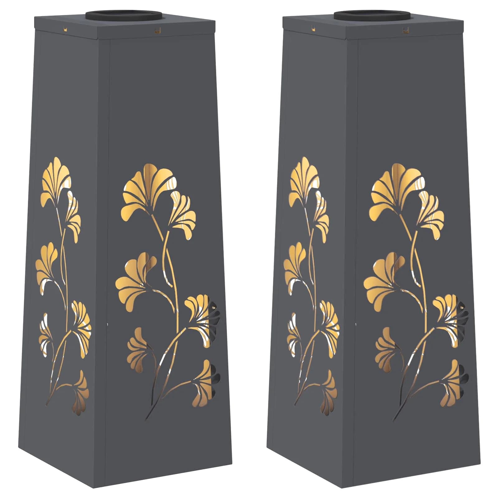 Solarno LED svetilo za pot 2 kos Toplo bela 18 x 18 x 50 cm - slika 2