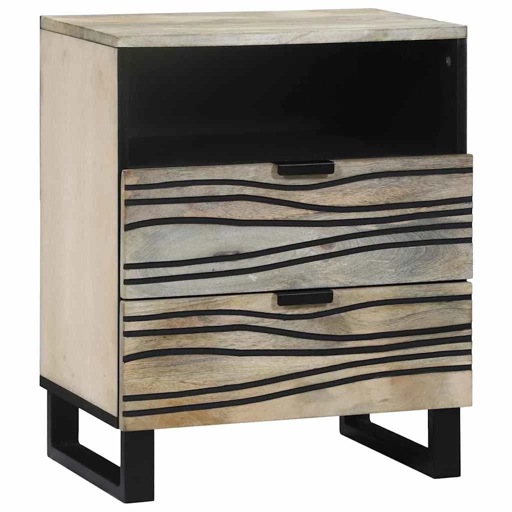 Nočna omarica Bela 50 x 33 x 62 cm Inženirski les