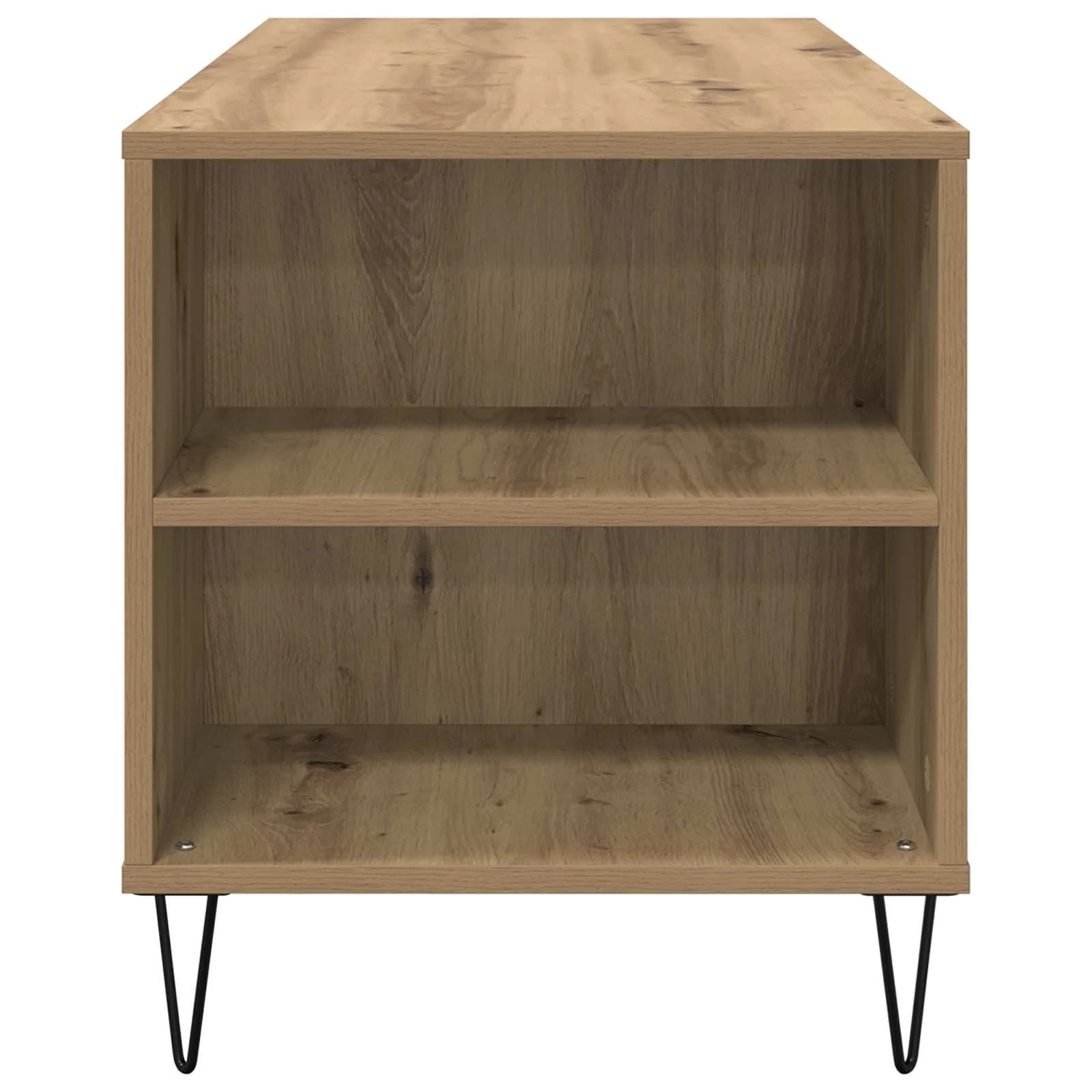 Klubska miza Umetni hrast 102 x 44,5 x 50 cm Inženirski les - slika 7