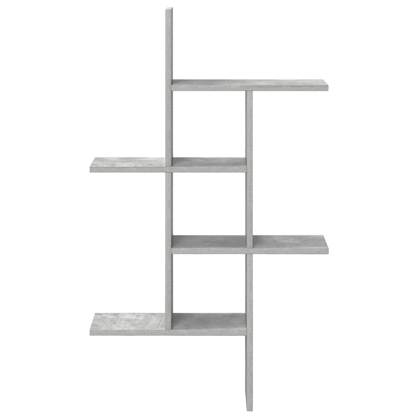 Stenska polica Betonsko siva 61 x 15 x 102 cm Inženirski les - slika 4