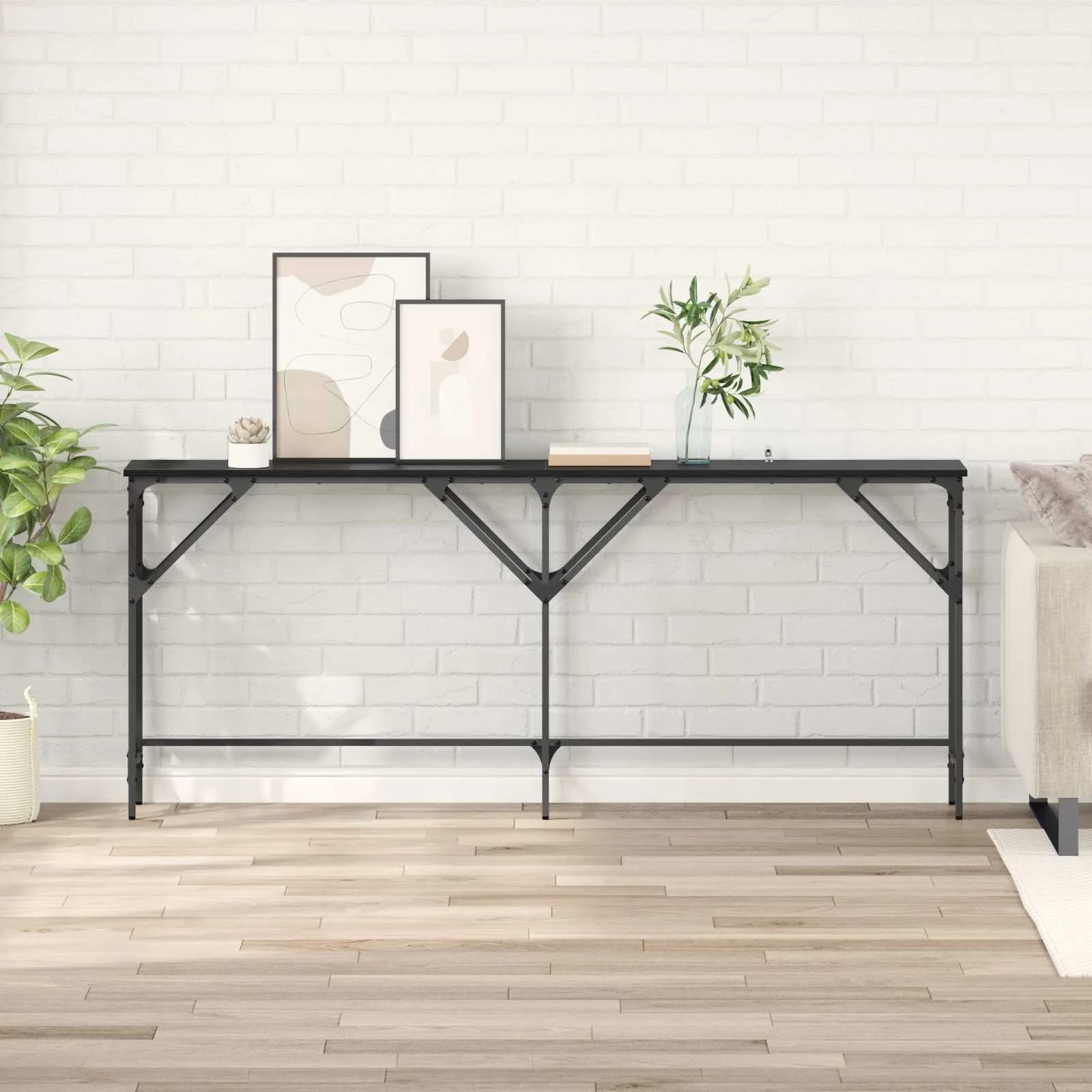 Konzolna miza Črna Orehovina 180 x 30 x 75 cm Inženirski les