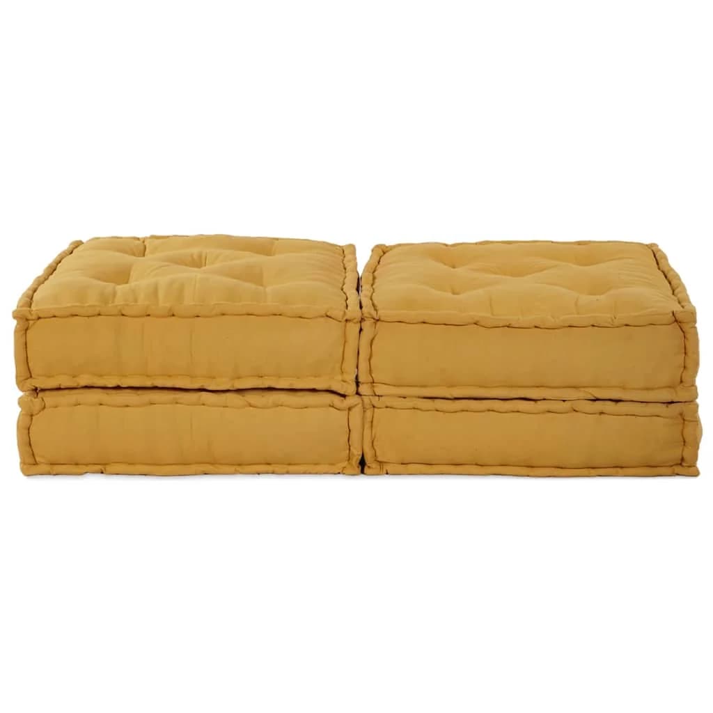 Modularna sedežna enota 2 kos Blago Rumena 140 x 70 x 36 cm - slika 5