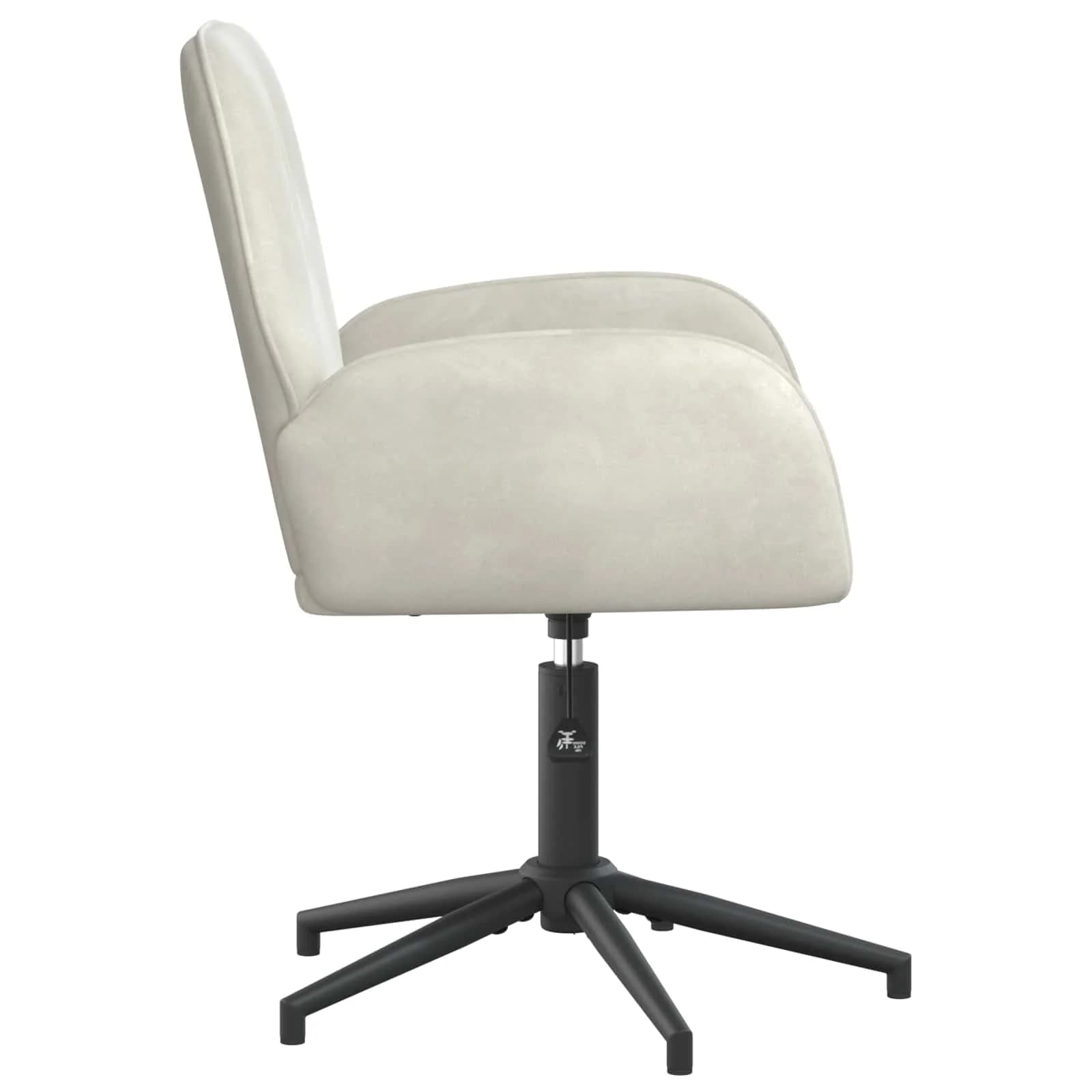 Vrteči pisarniški stoli 4 kos 54 x 55 x 90 cm Krem Žamet - slika 4