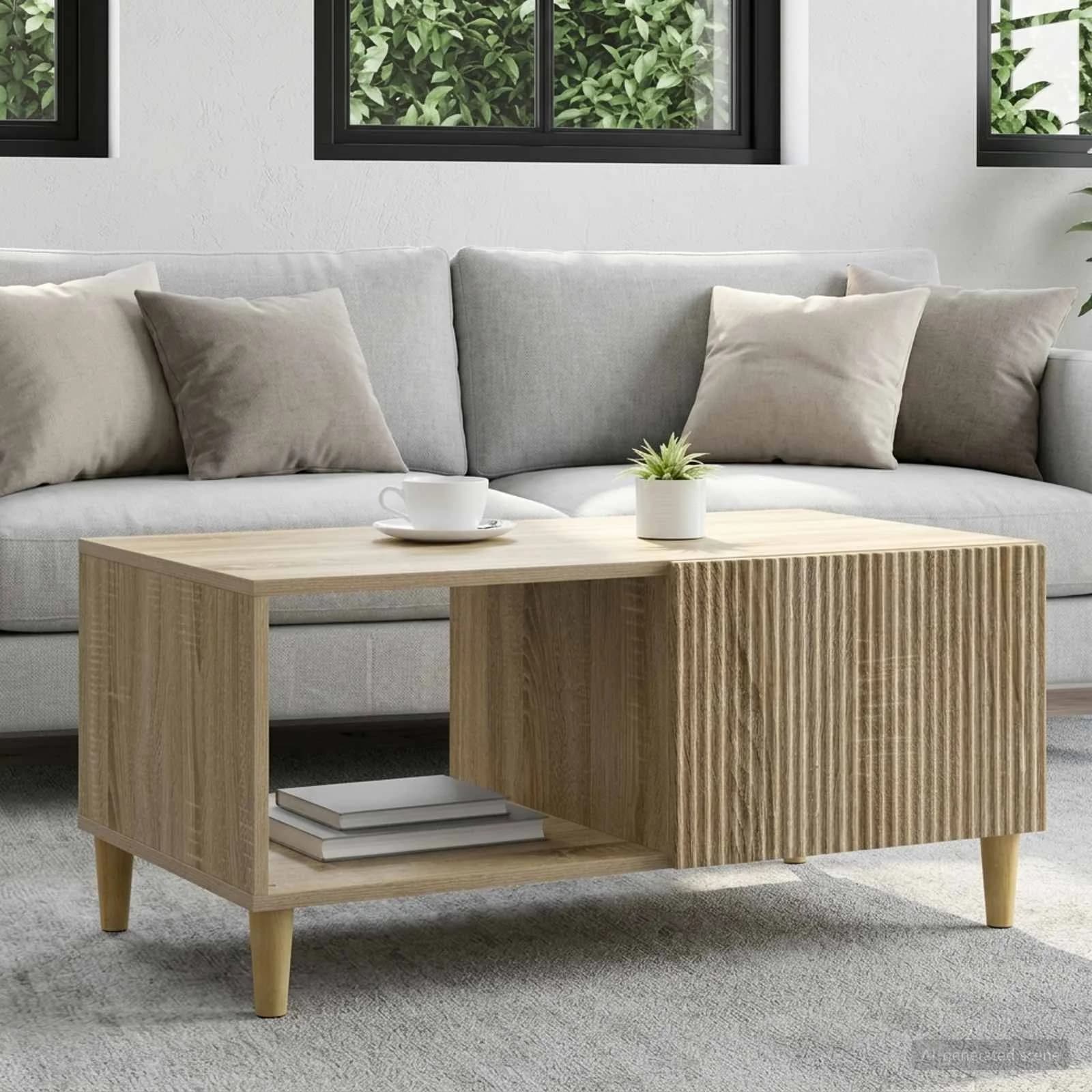 Klubska miza Sonoma hrast 90 x 50 x 40 cm Inženirski les