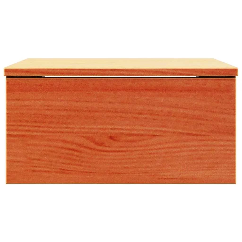 Nočna omarica Voskast rjav 37 x 35 x 18,5 cm Trdna borovina - slika 6