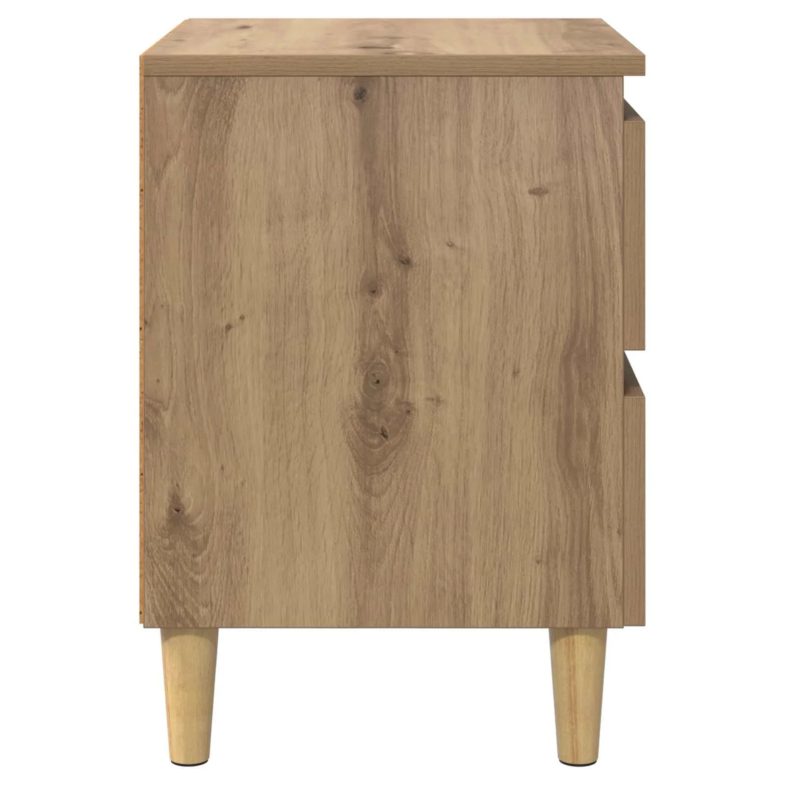 Posteljna omarica Umetni hrast 40 x 35 x 50 cm Inženirski les - slika 5