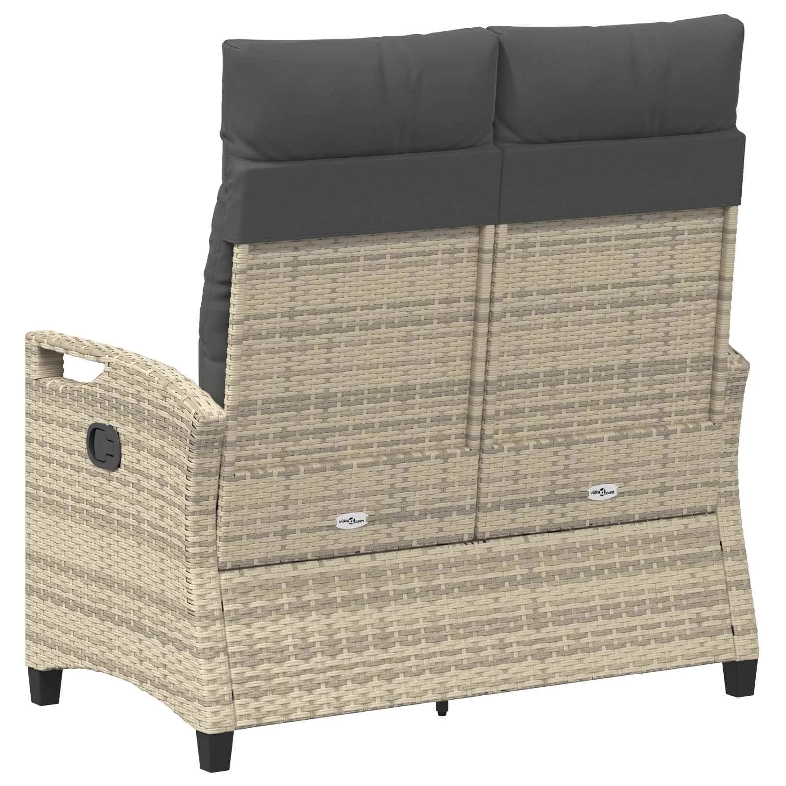 Vrtna klop z blazino 105 x 60 x 112 cm jeklo - slika 6