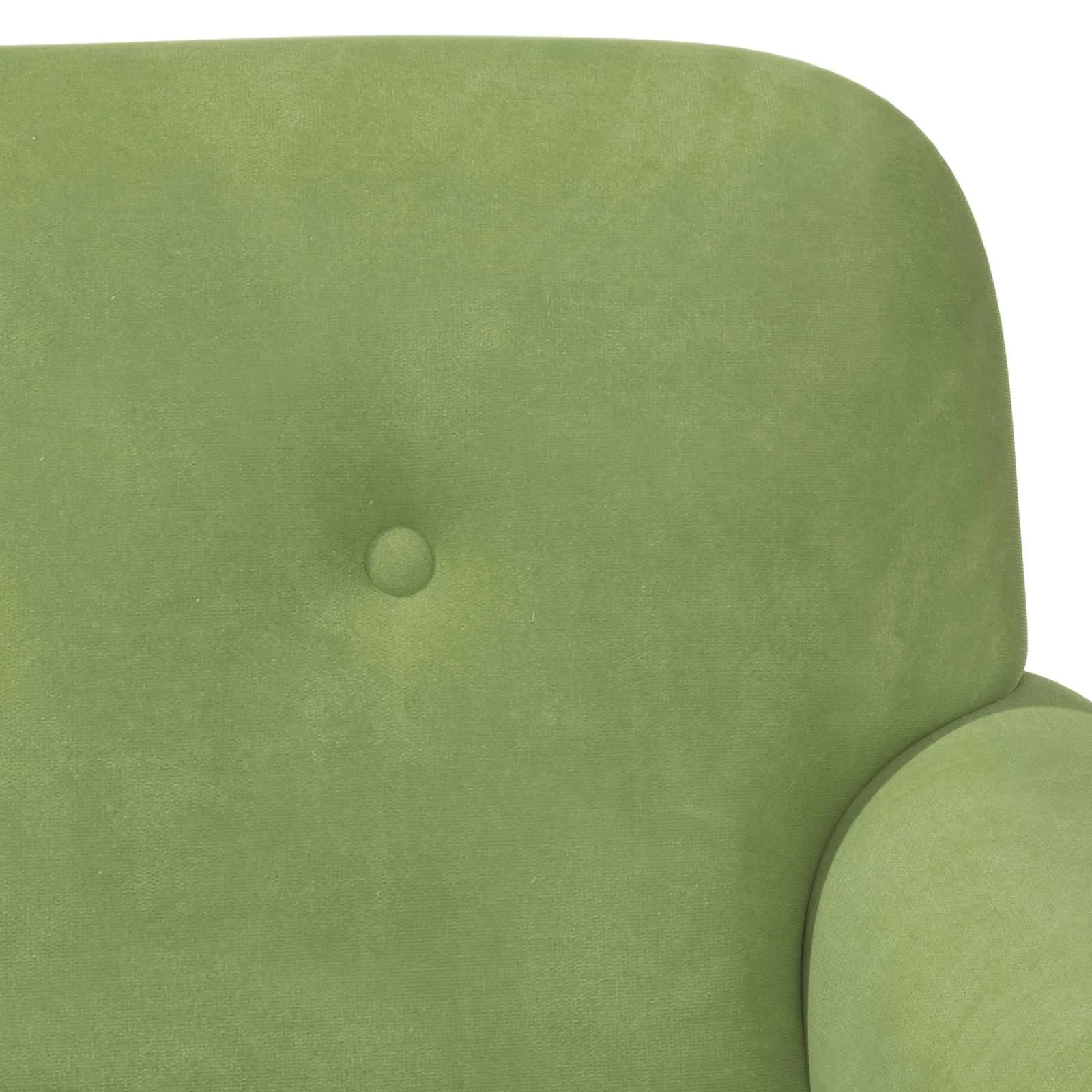 Dvojnica s gumbi Svetlo zelena 120 x 66 x 78 cm Žamet - slika 7