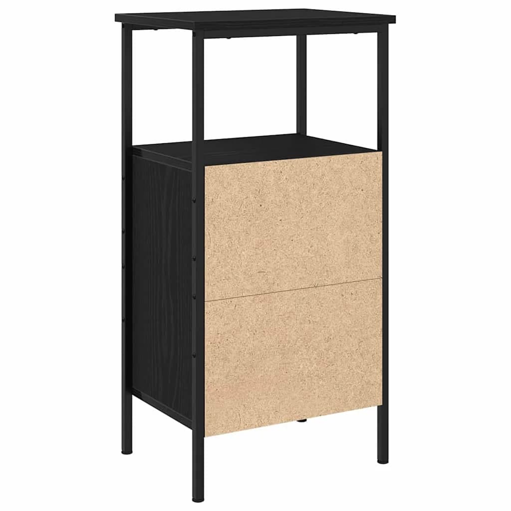 Nočna omarica 2 kos Črna Orehovina 41 x 31 x 80 cm - slika 7