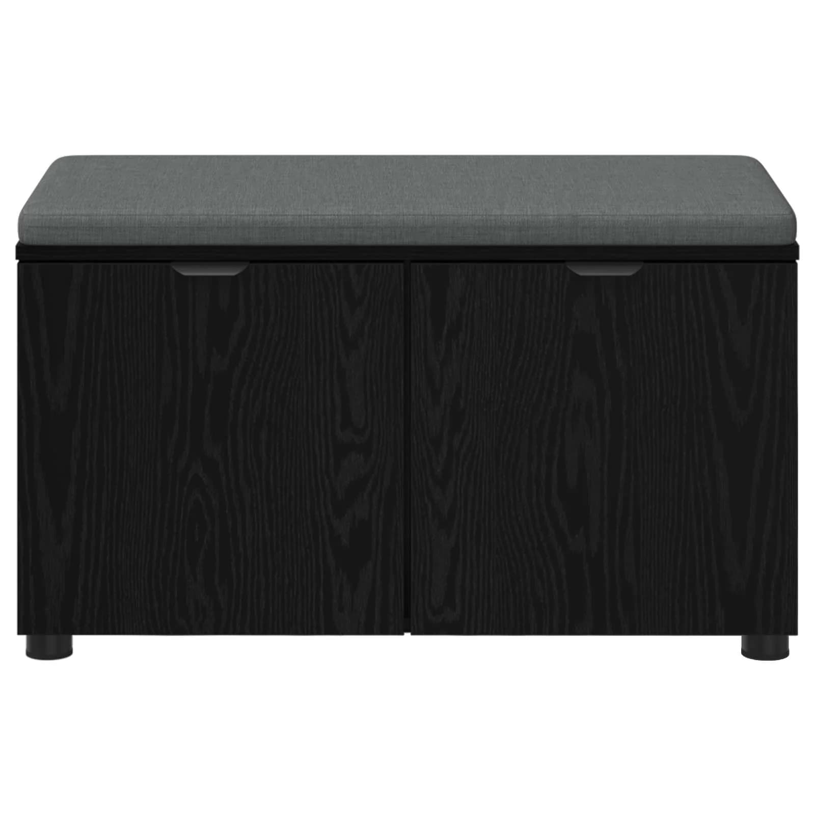 Haldna klop Črni Hrast 80 x 38 x 46 cm Oblikovan Les in Tkanina - slika 6