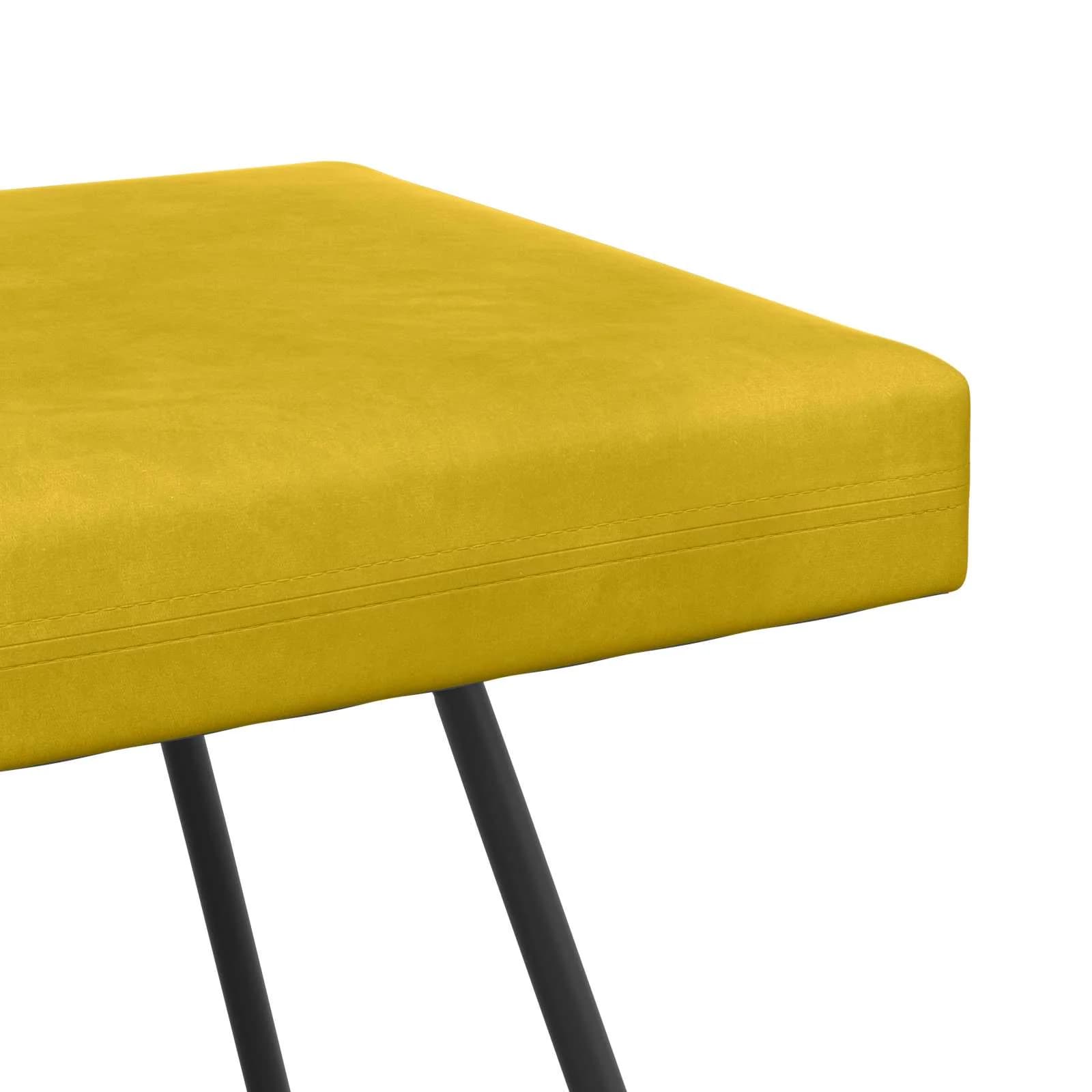 klop Rumena 110 x 40 x 45 cm Žamet - slika 6