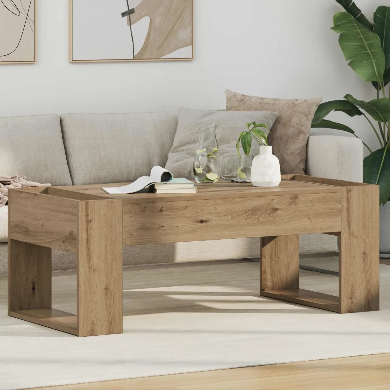 Klubska miza Umetni hrast 110 x 50 x 41 cm Inženirski les