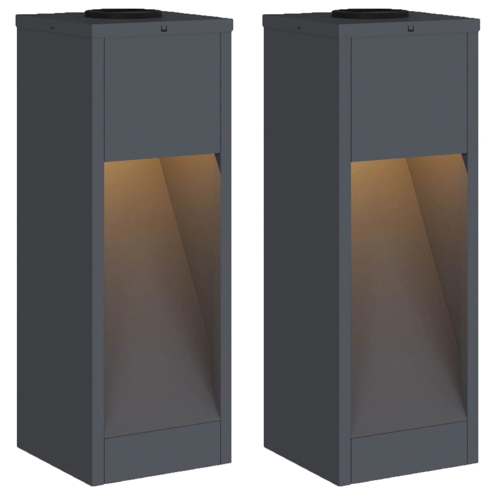 Sončna LED svetilka za pot 2 kos Toplo bela 18 x 18 x 50 cm - slika 2