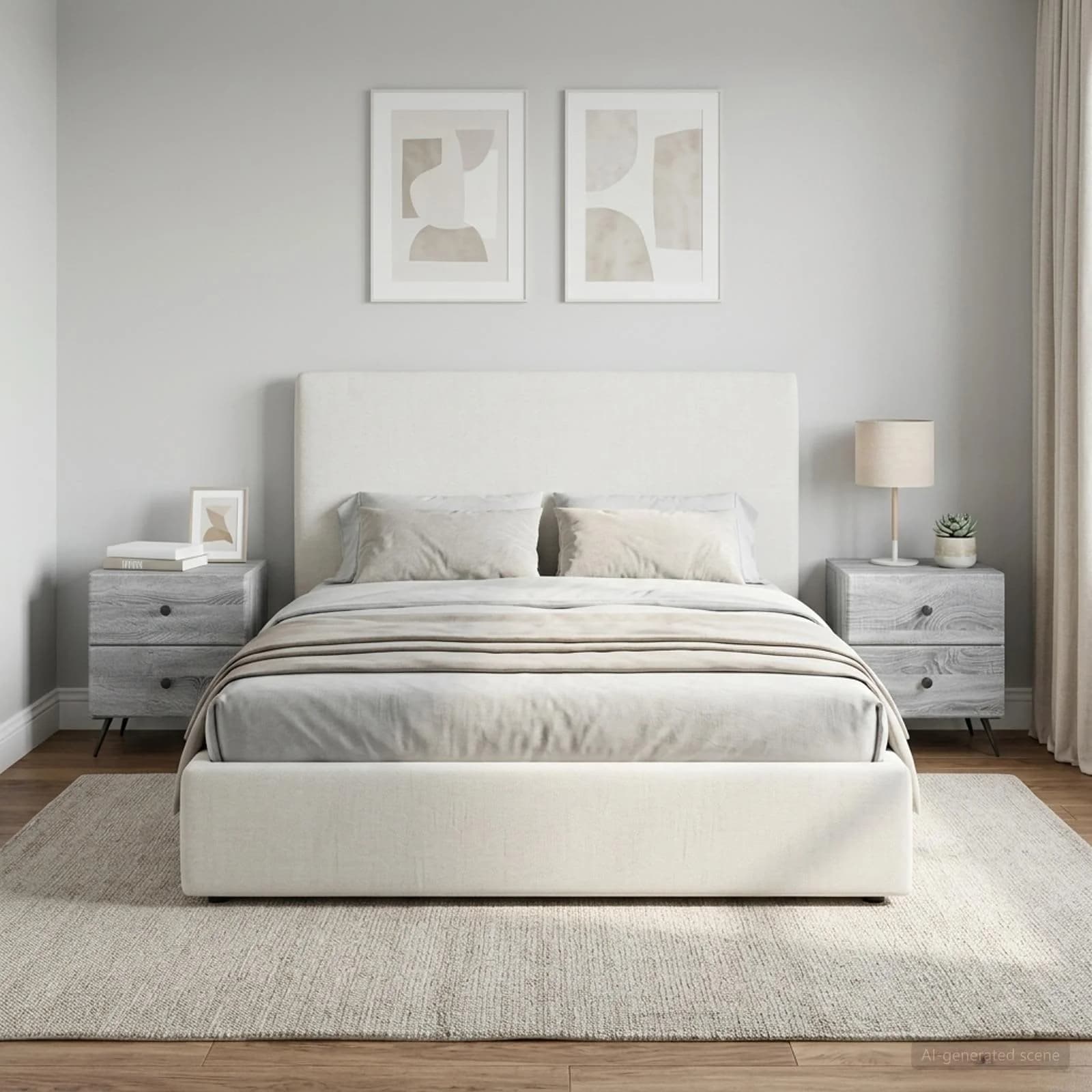 Nočna omarica 2 kos Siva Sonoma 43 x 34,5 x 47,5 cm