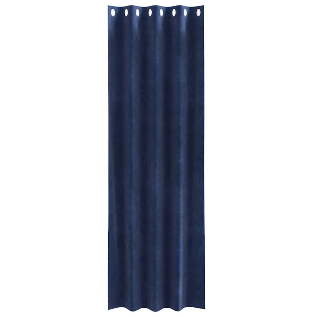 Zatemnitvene zavese 2 kos Temno modra 140 x 245 cm Žamet - slika 4