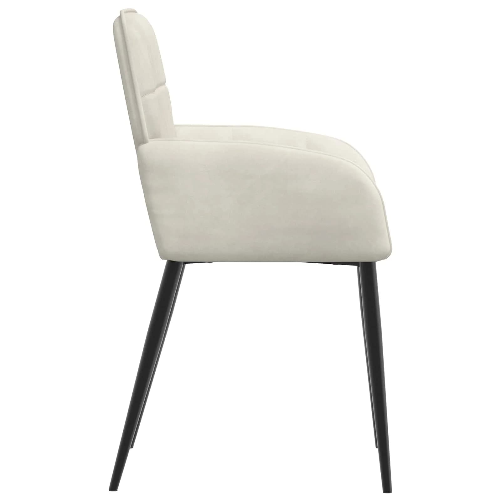 Jedilni stoli 4 kos Žamet Krem 57 x 50 x 85 cm - slika 4