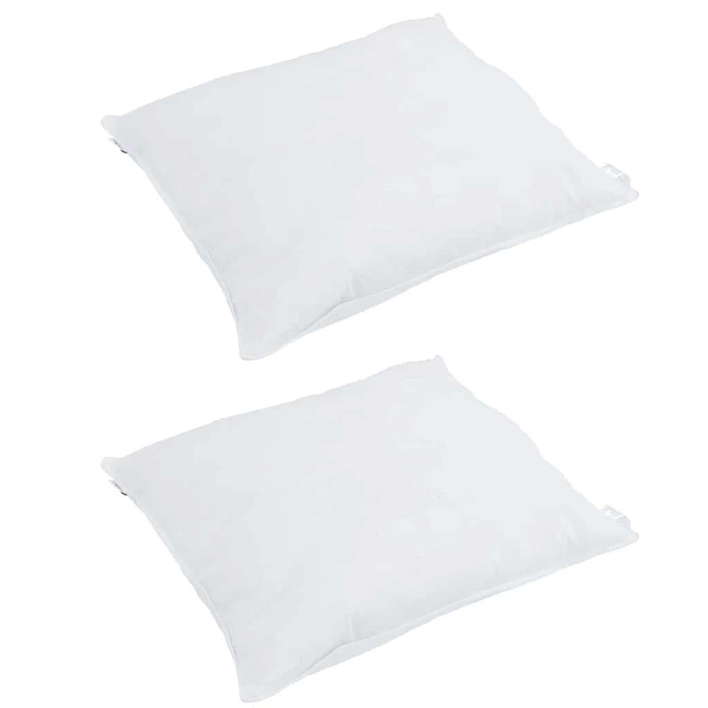 Vzglavnik 2 kos 60 x 60 cm Perje Bela - slika 3