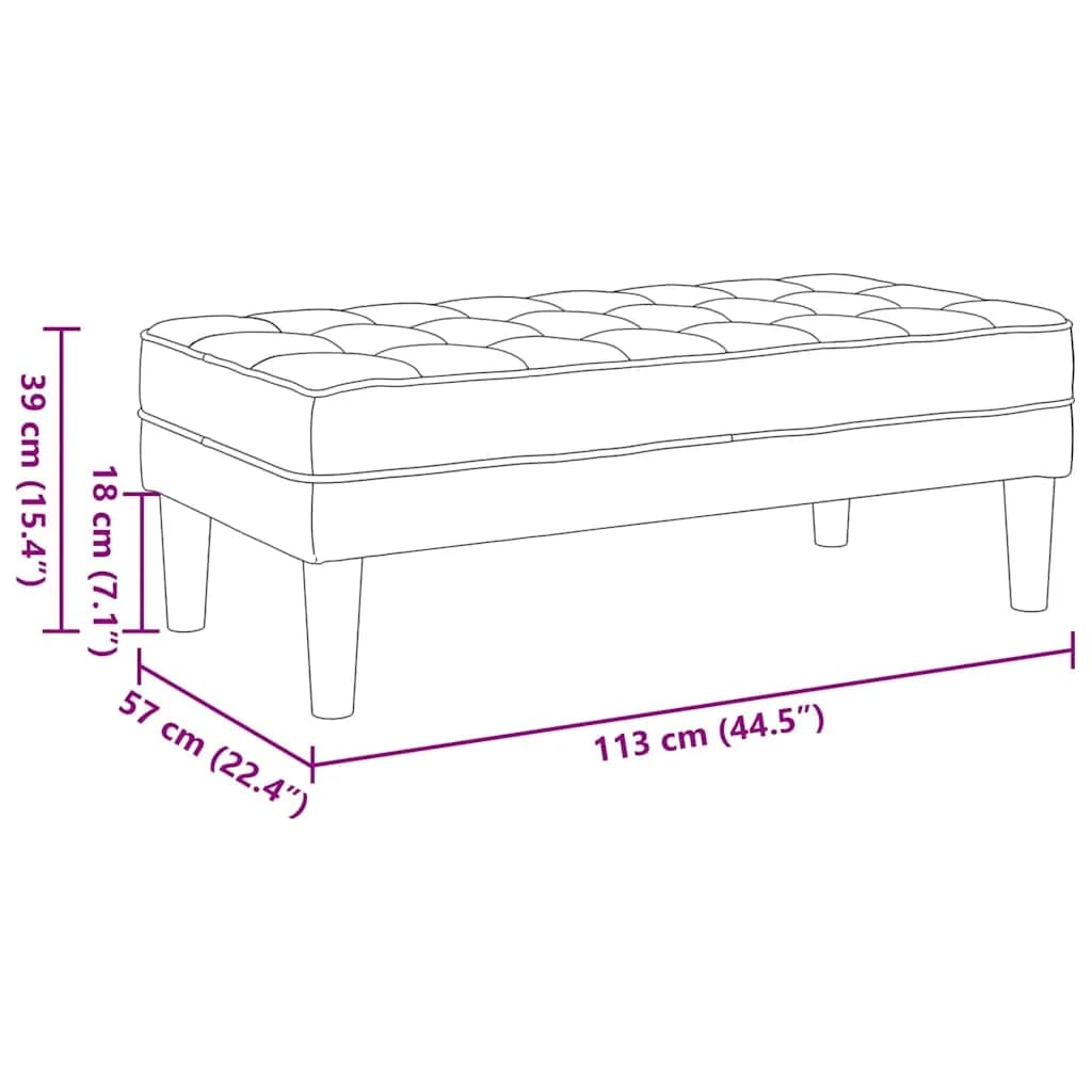 klop z blazino Temno siva 113 x 57 x 39 cm blago - slika 9