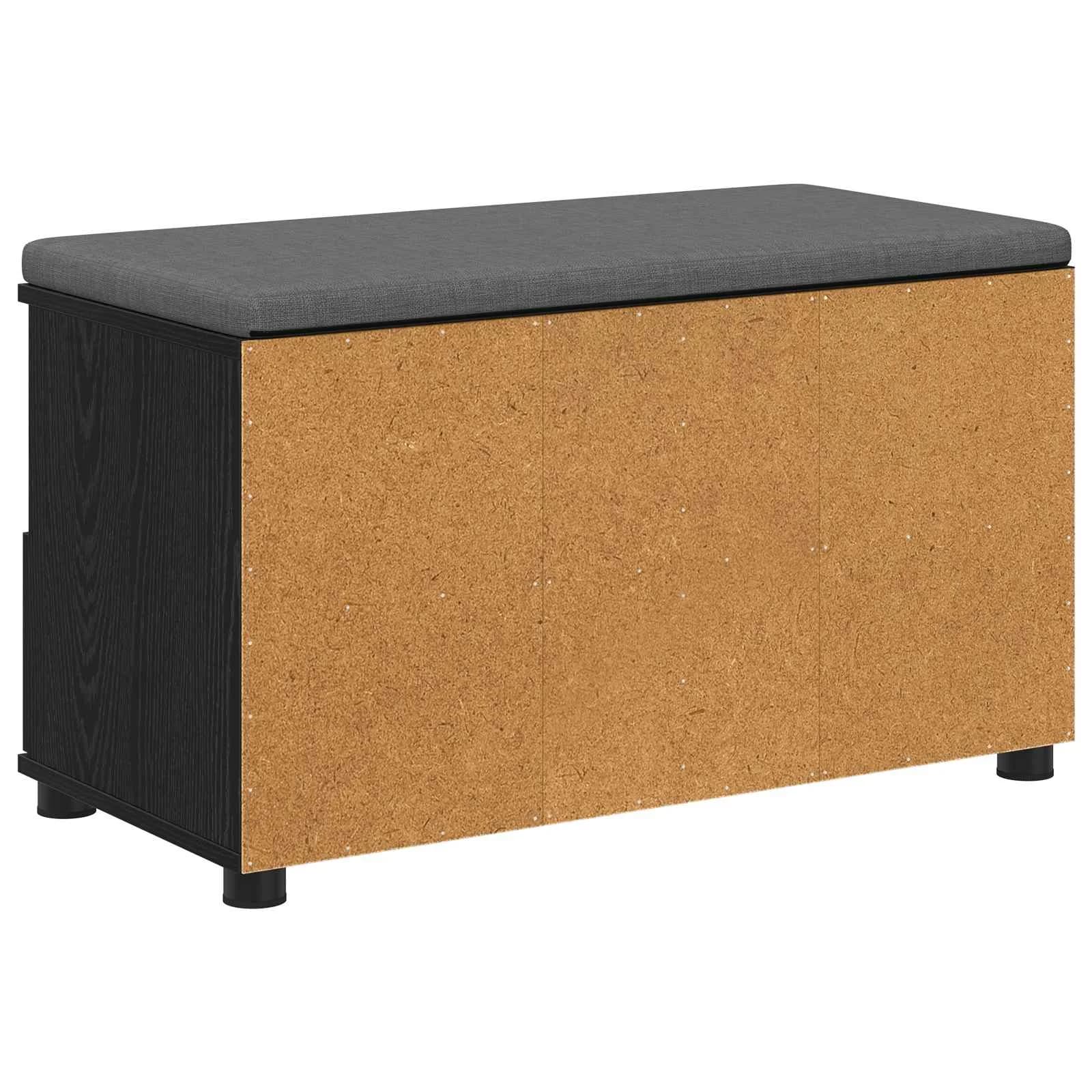 Haldna klop Črni Hrast 80 x 38 x 46 cm Oblikovan Les in Tkanina - slika 8