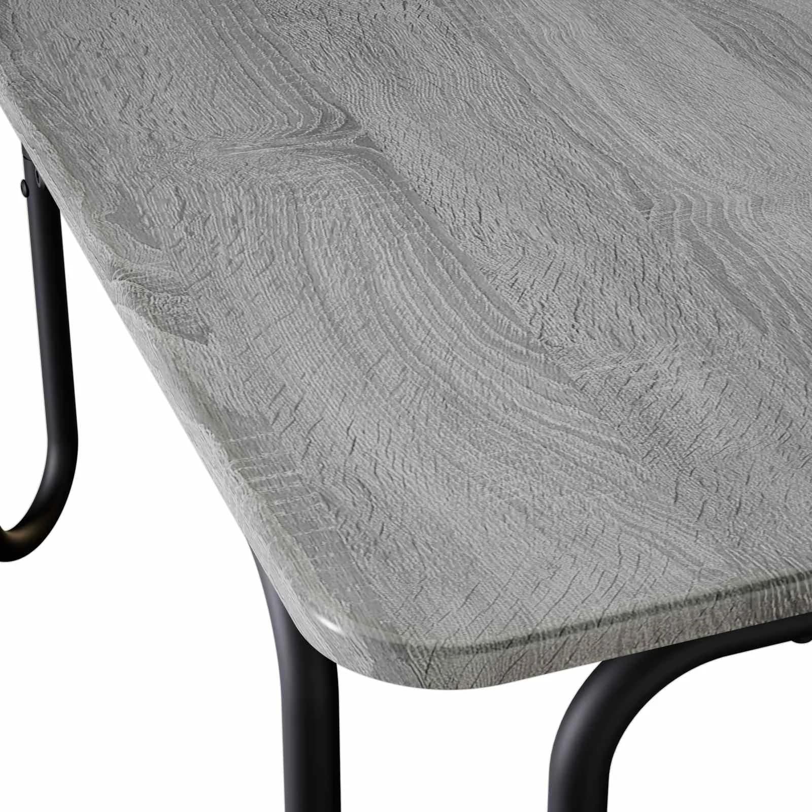 Klubska miza Siva Sonoma 100 x 100 x 45 cm Inženirski les - slika 6