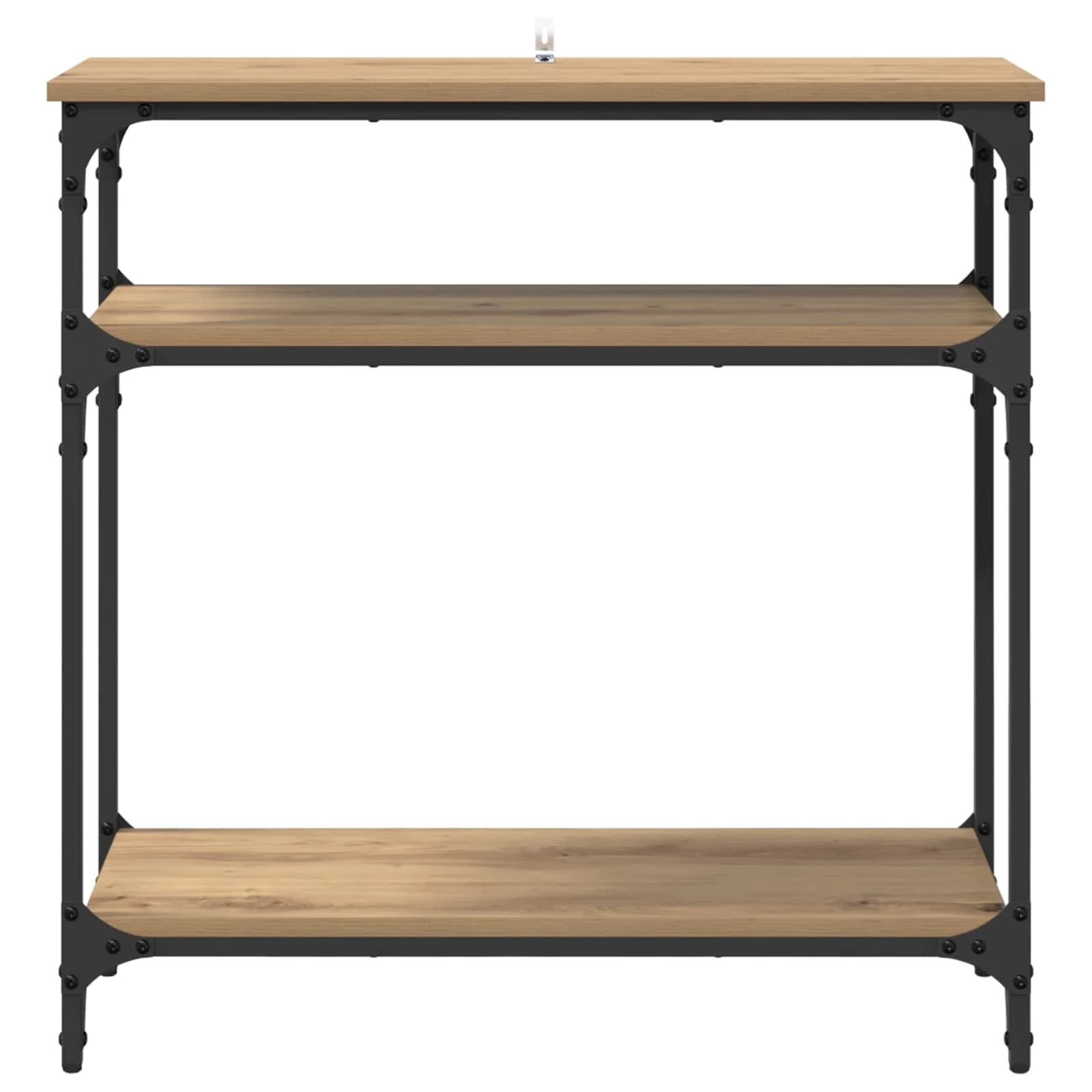 Konzolna miza Umetni hrast 75 x 29 x 75 cm Inženirski les - slika 5