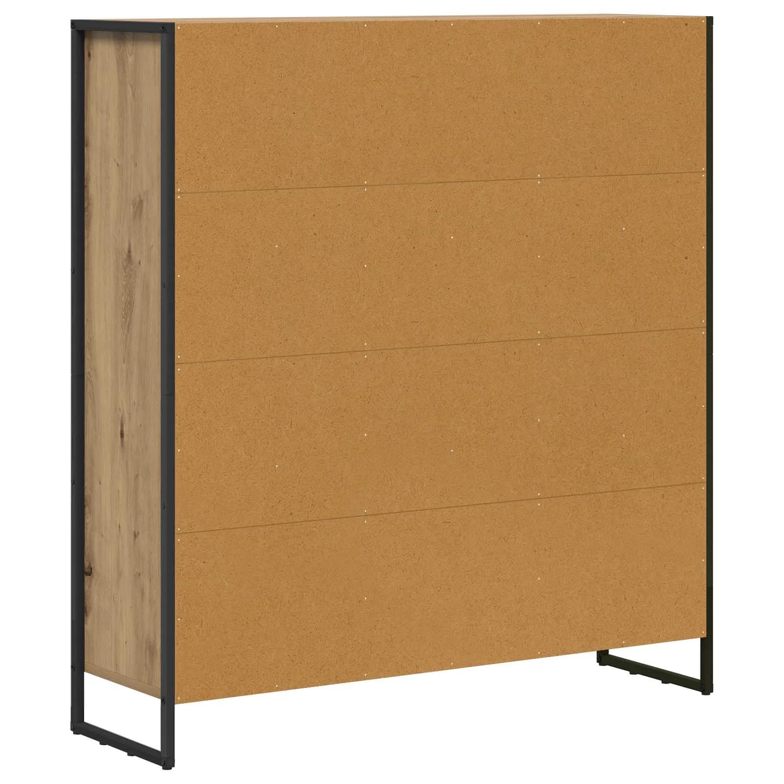 Knjigovni omar 99,5 x 30 x 108 cm Inženirski les Oreh - slika 8