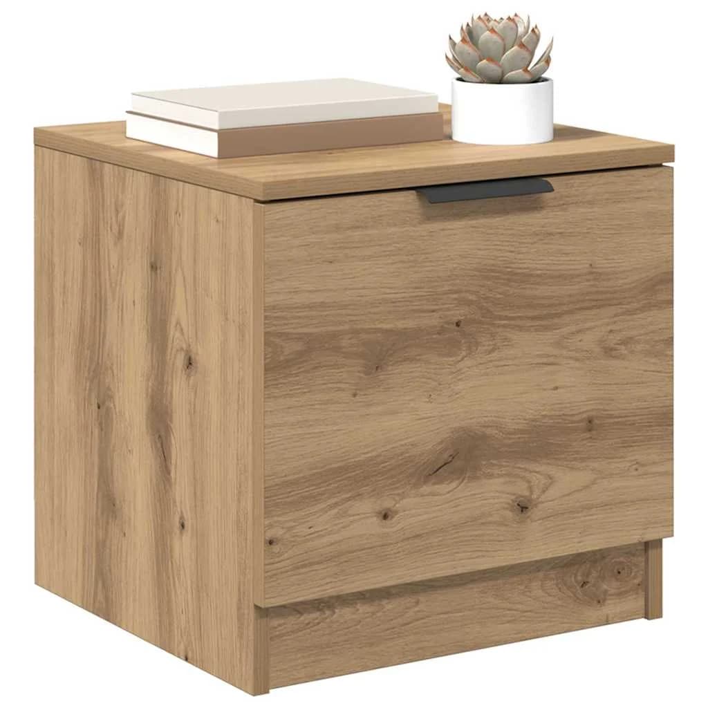 Posteljna omarica 2 kos Umetni hrast 40 x 39 x 40cm - slika 3