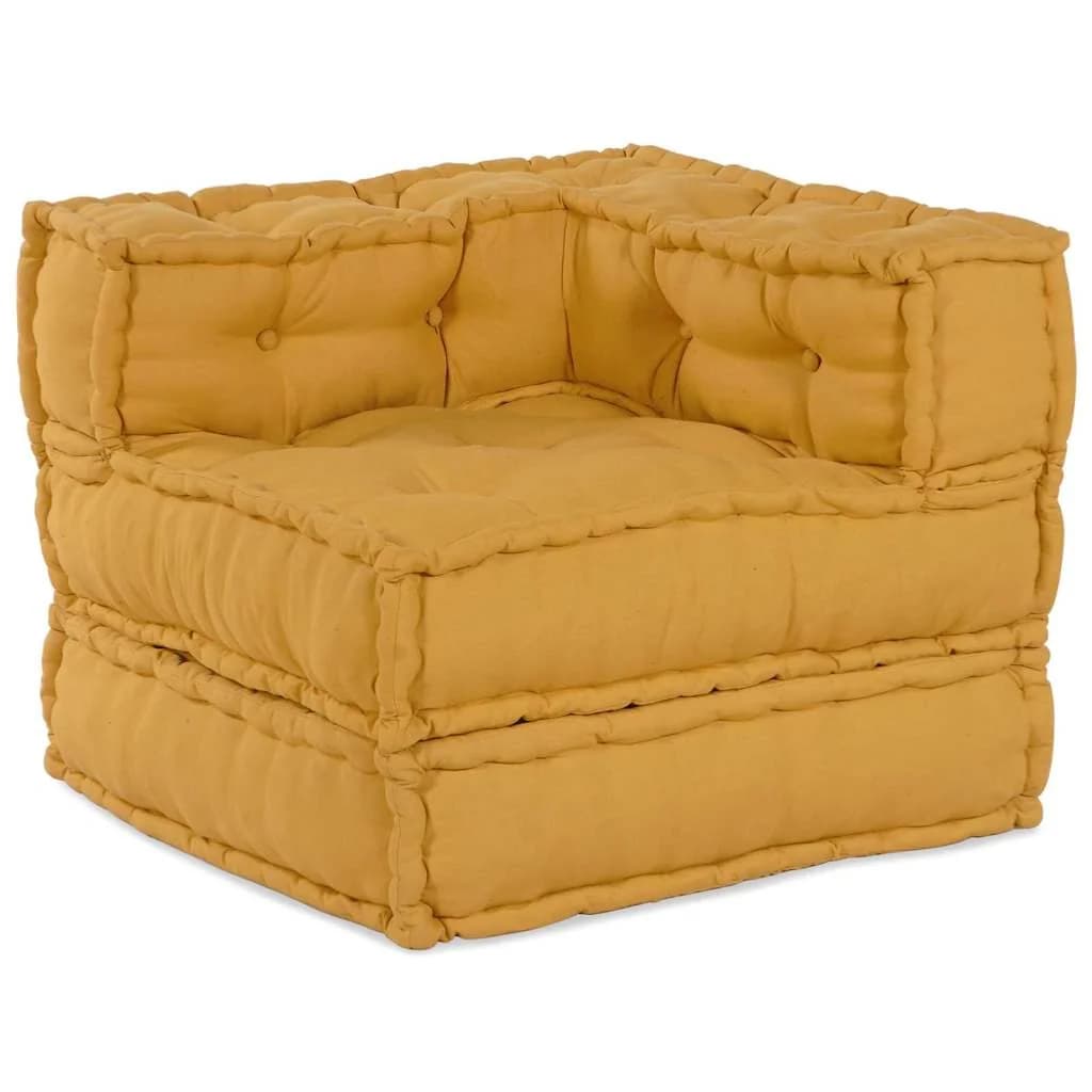 Modularna sedežna enota 2 kos Blago Rumena 140 x 70 x 56 cm - slika 5