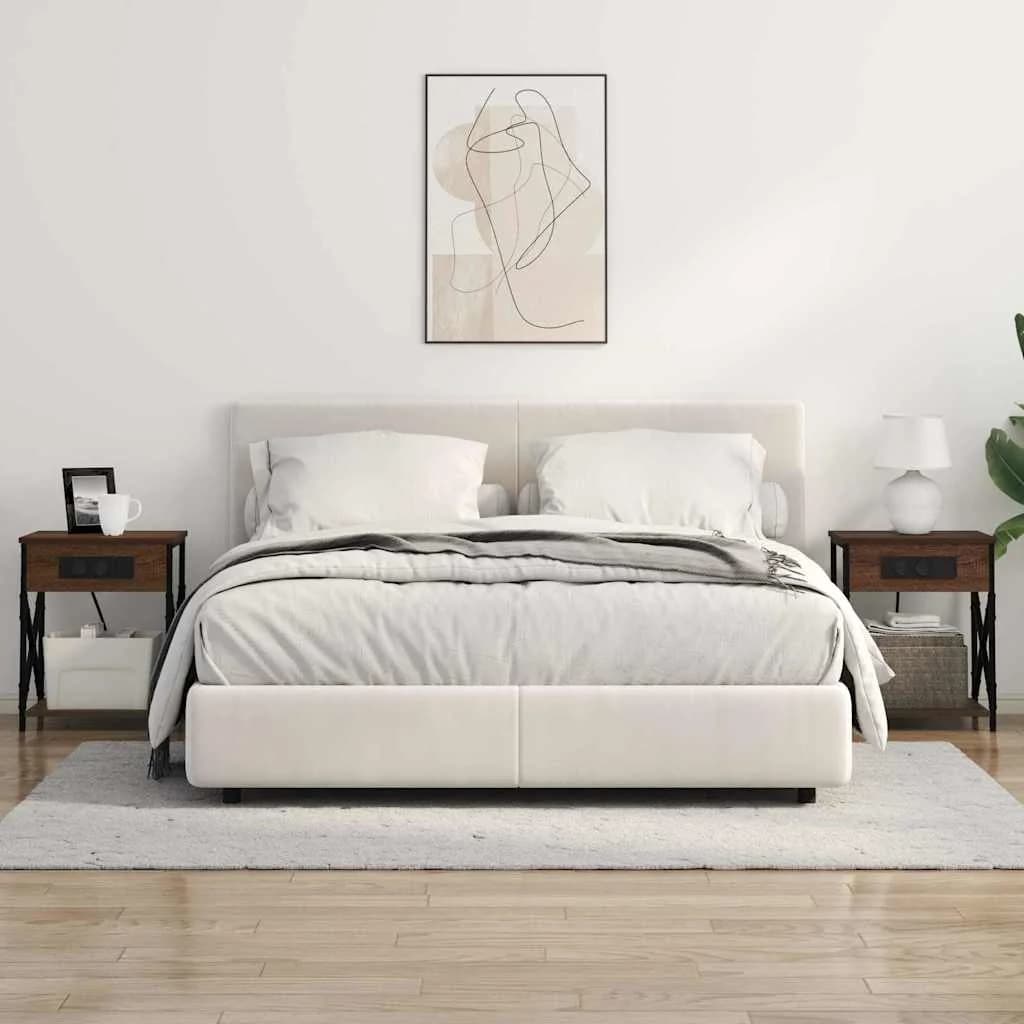 Nočna omarica Rjav hrast 41 x 31 x 51 cm Inženirski les - slika 4